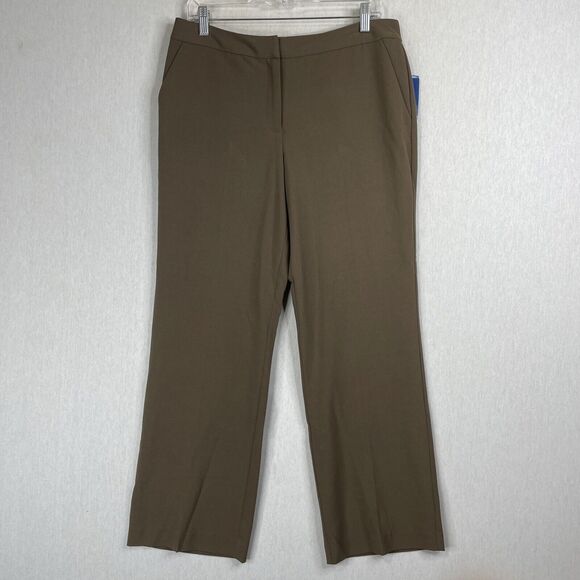JH Collection Karyn Dress Pant Size 12P Petite Brown Fall Career Office Wear NWT - Picture 1 of 14